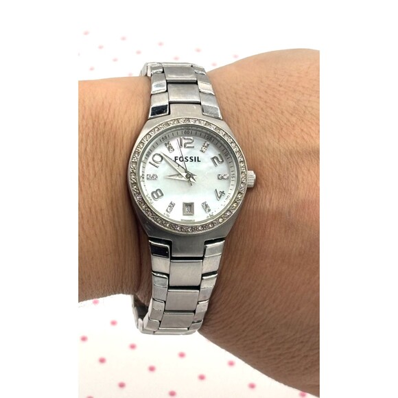 Fossil Women's Colleague Quartz Stainless Steel Three-Hand Watch AM4141 Working - Picture 11 of 16